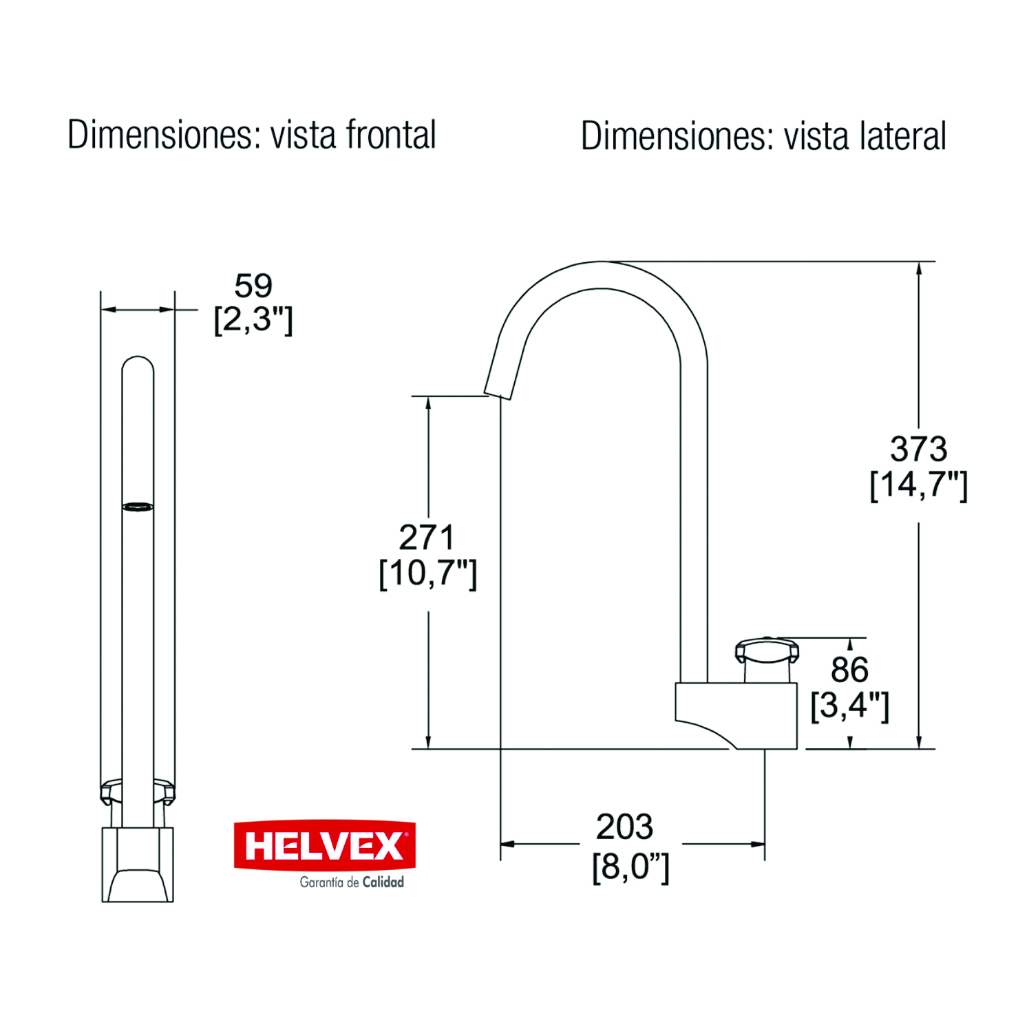 Llave de Hospital Ecológica Cuello de Ganso – HELVEX VCG-2T - Imagen 3